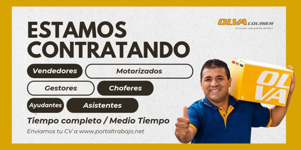 Labora en Sector Transporte | Olva Courier Trabajo Disponible 7 olva courier trabajo